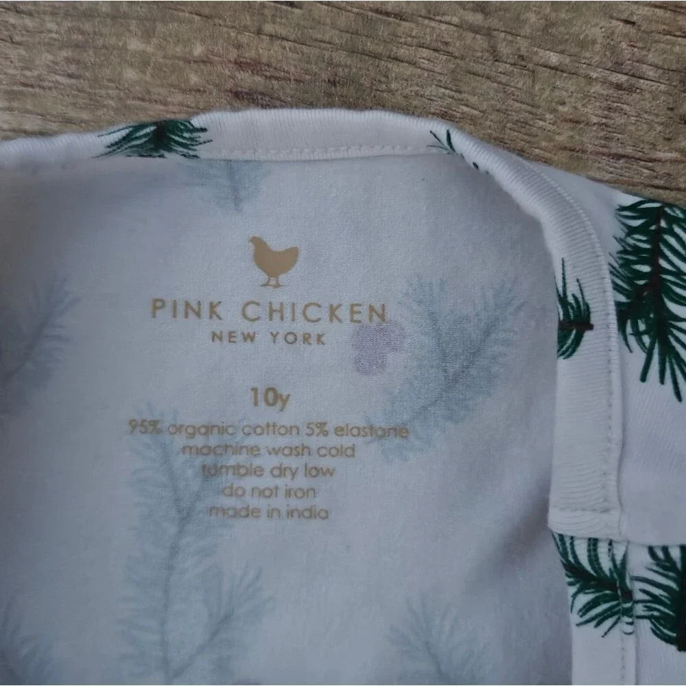 Pink Chicken New York Pine & Cranberry Organic Girls Dress Size 10